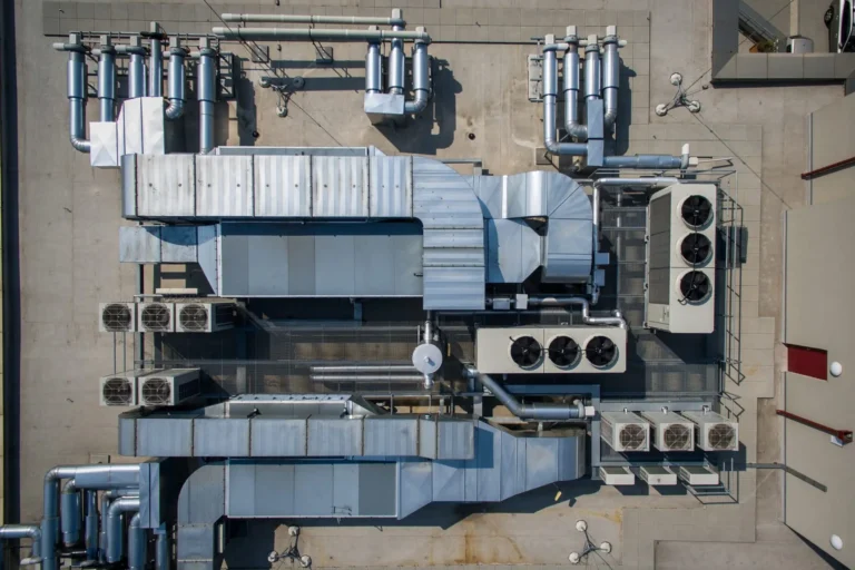 Air,Conditioning,System,On,The,Roof,Of,The,Building,,Advanced