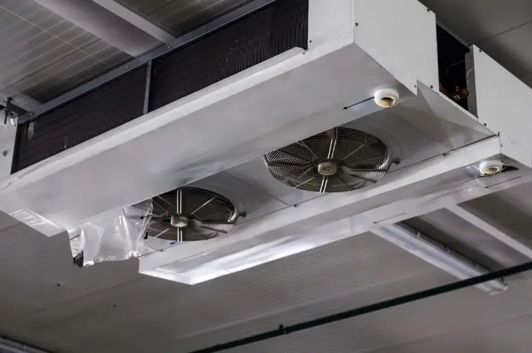 Ceiling-mounted,Industrial,Air,Cooler,,Highlighting,Refrigeration,Equipment,In,Commercial,Settings.