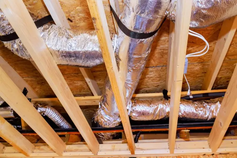 Ducts,Are,Being,Installed,In,Ceiling,Structure,Of,New,Building